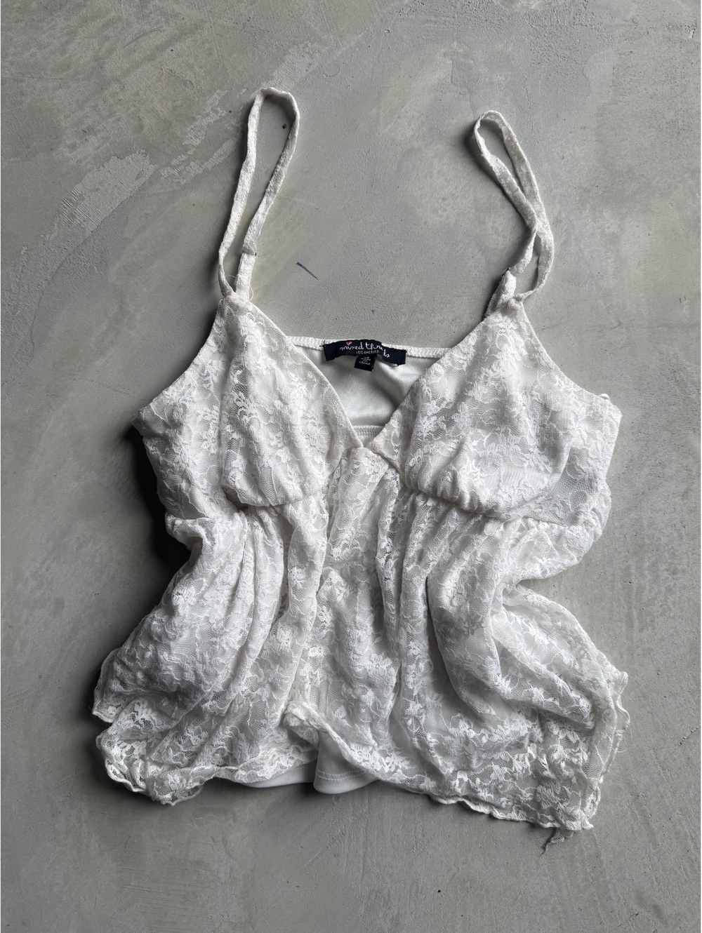 White Flowy Tank